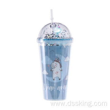 Unicorn Summer Ice Cup with lid and straw